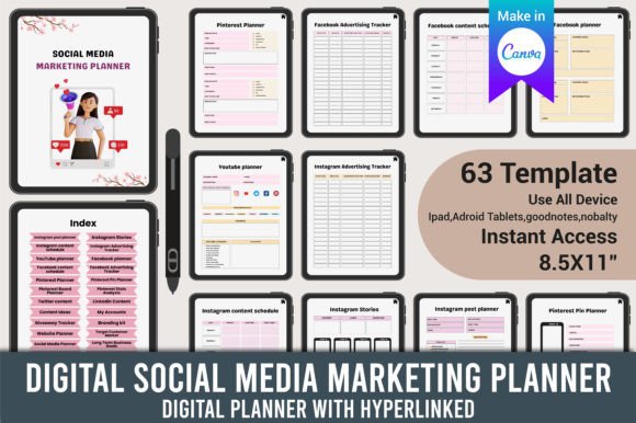 Download Digital Social Media Marketing Planner - Social media marketing Collection