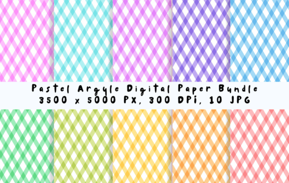 Download Pastel Argyle Digital Paper Bundle - Premium Resources
