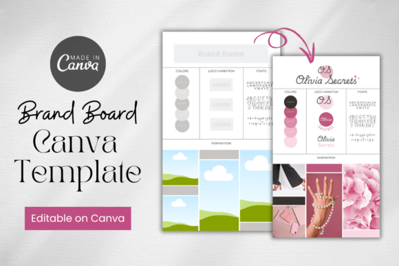 Download Editable Brand Board Template Mockup - Mockup Collection