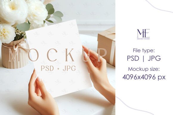 Download Boho 5x7 Card Mockup, Invite Card PSD - Mockup Collection