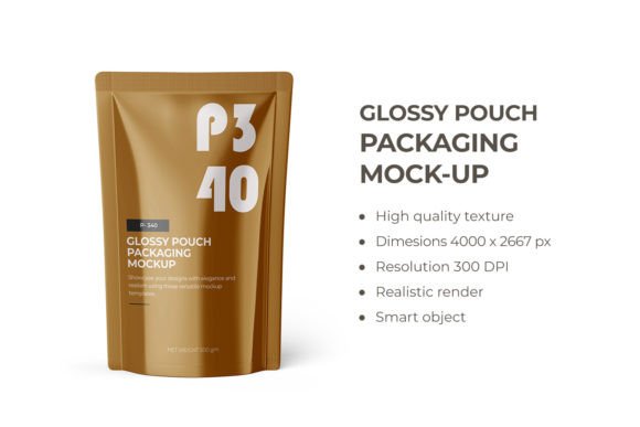 Download Glossy Pouch Packaging Mockup - Mockup Collection