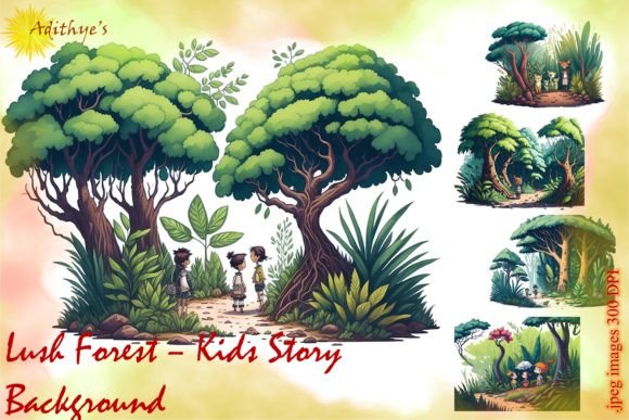 Download Kids Story Background - Lush Forest - Story background Collection